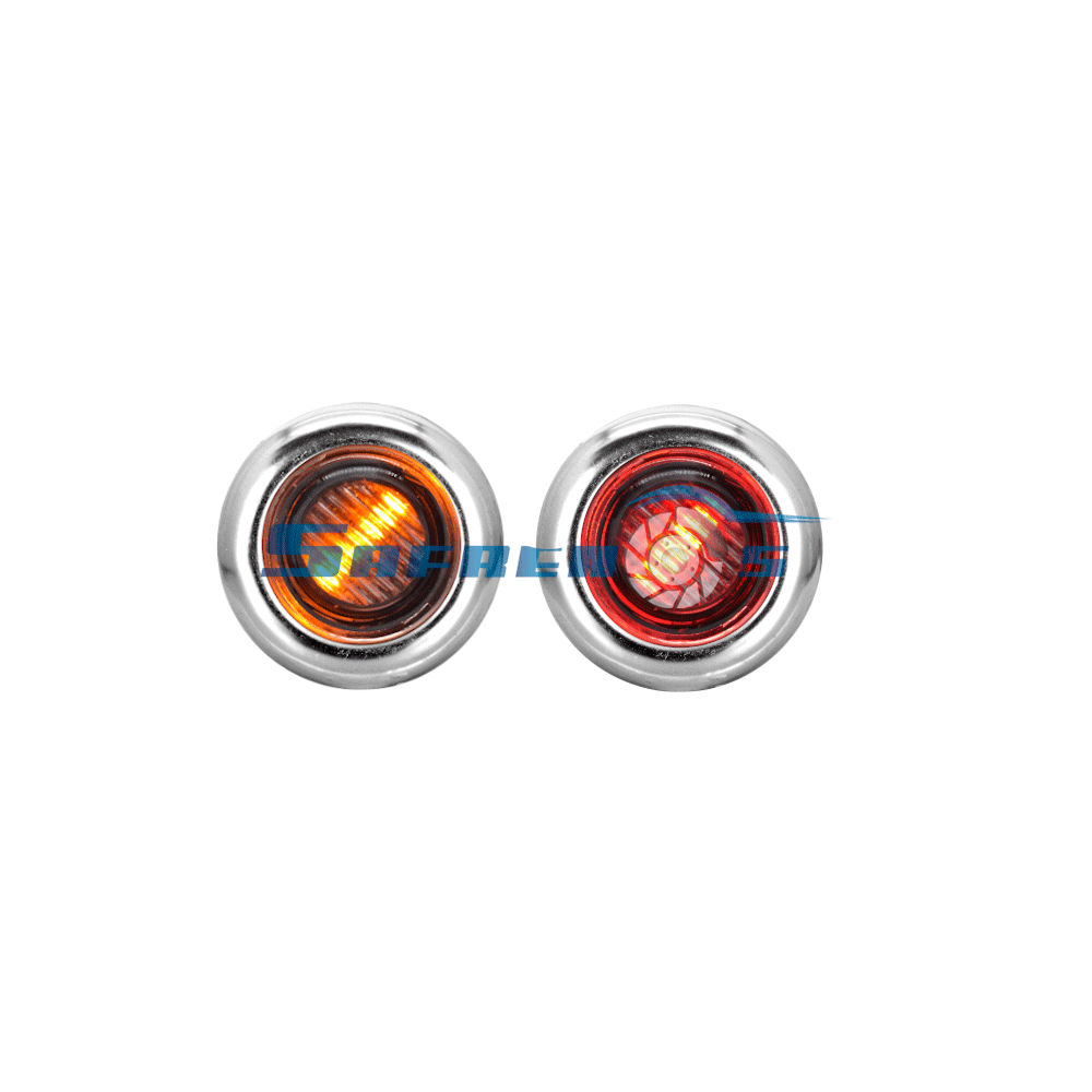 LAMPARA DEMARCADORA 4 LED AMBAR/ROJO CON ANILLO