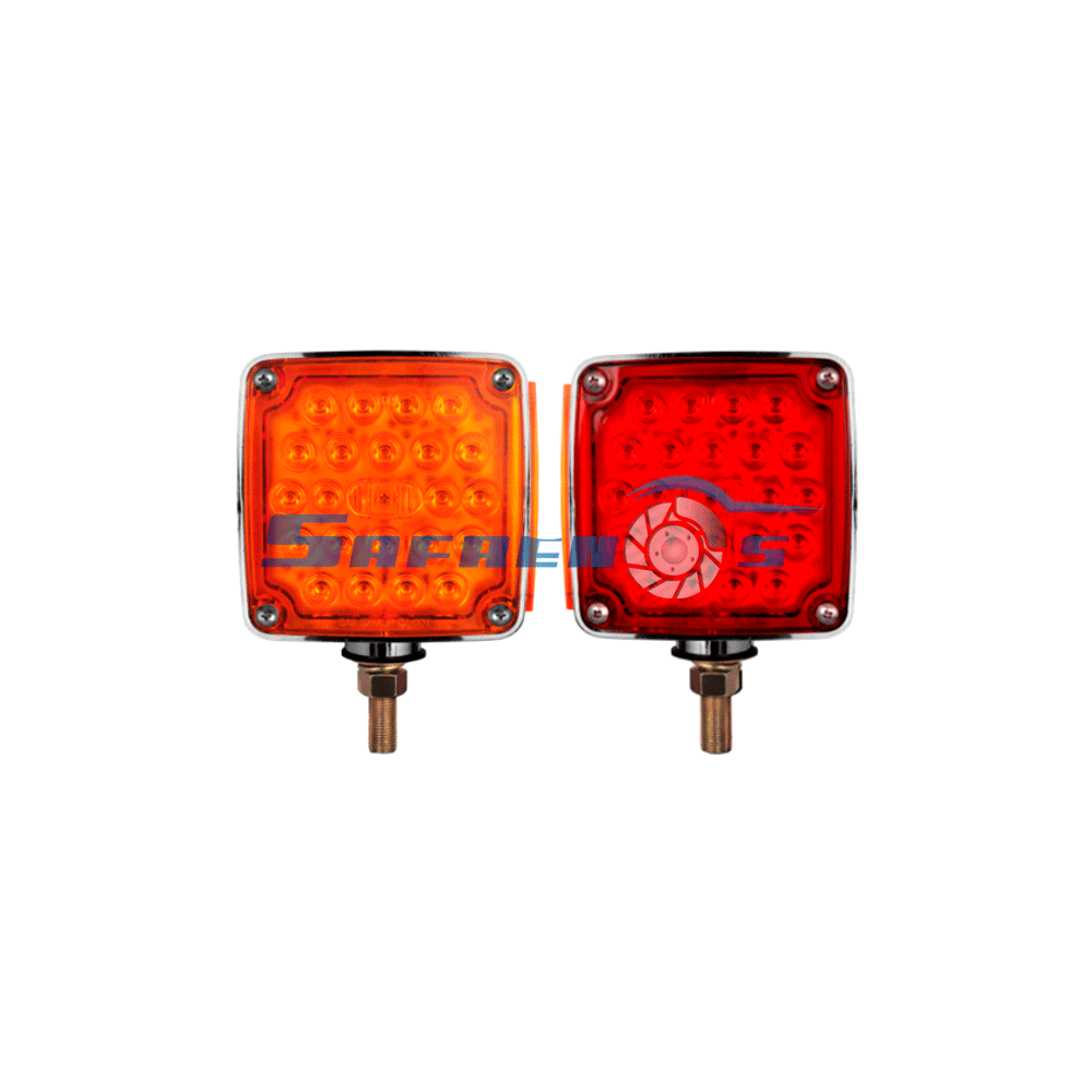LAMPARA PEDESTAL DOBLE CARA CUADRADA VERTICAL DERECHO