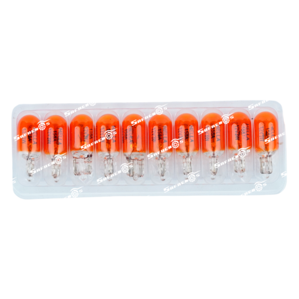 Bombillo 158 T10 HELLA 12V 3W Ámbar - Safrenos