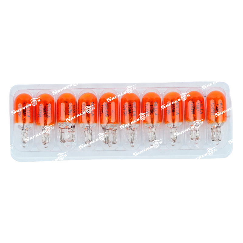 Bombillo 158 T10 HELLA 12V 3W Ámbar