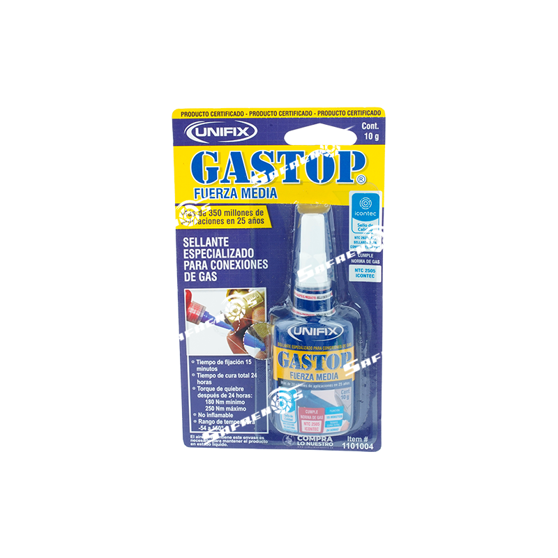 Sellador de Rosca Gastop Fuerza Removible 10g