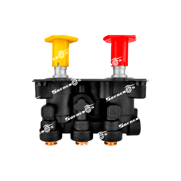 Válvula Parqueo Doble Boton Rojo y Amarillo Mv-3 Con (Acoples Puertos
