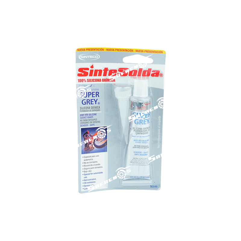 Silicona RTV Gris 28ml Super Gray Sintesolda