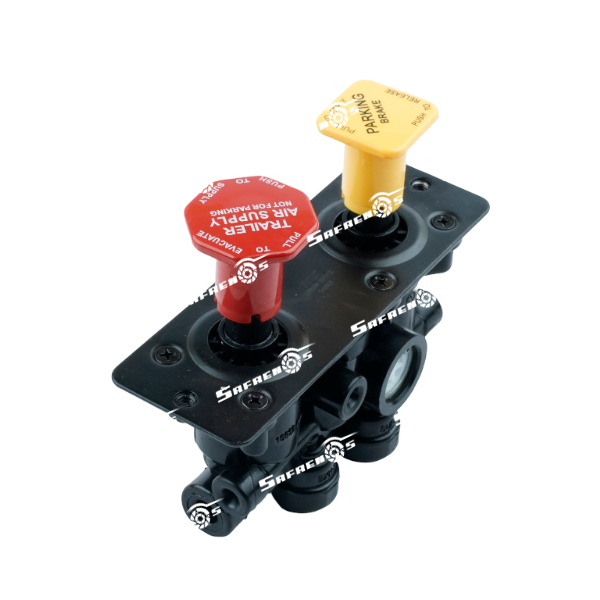 Válvula Parqueo Doble Boton Rojo y Amarillo Mv-3 Con (Acoples Puertos