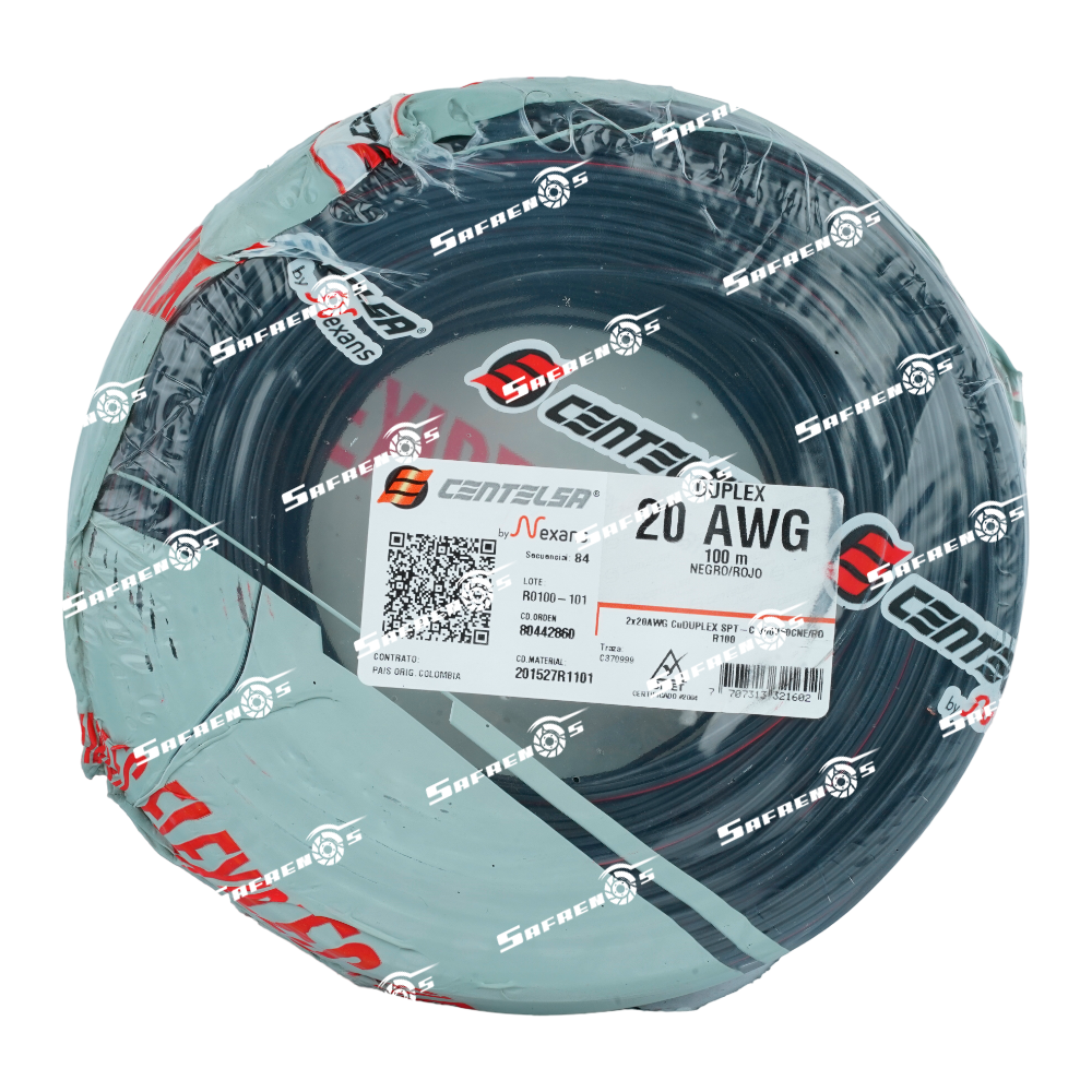 Cable duplex 2X20 polarizado -radio rollo
