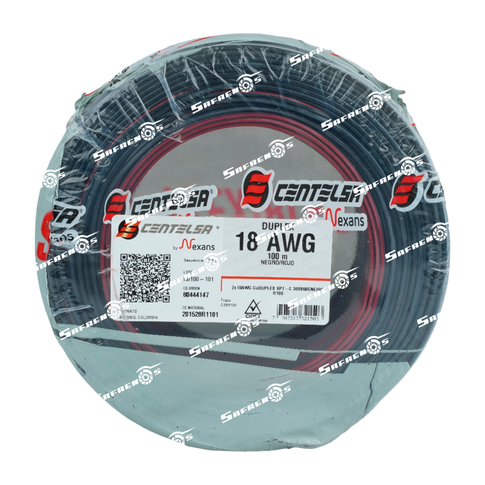 Cable duplex 2X18 polarizado -radio rollo
