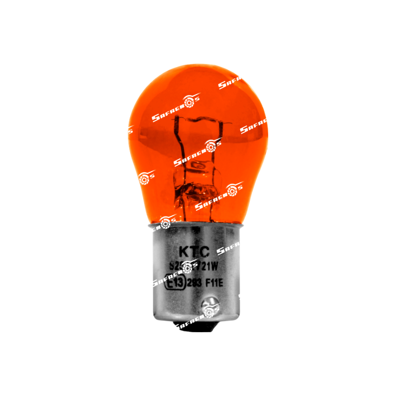 Bombillo 1141 (1-CONTACTO) 12V Bomba Grande Ambar Color Naranja Direccional (21W)