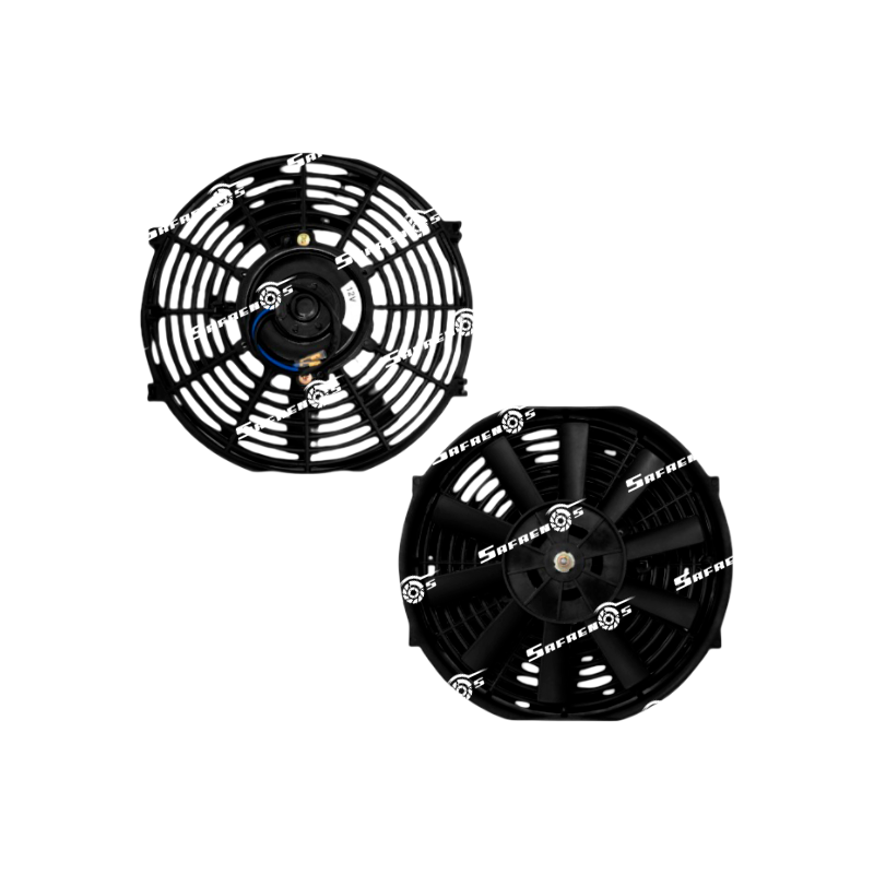 Motoventilador 12V Universal 14 Pulgadas Giro Derecho - Ventilacion Hacia Afuera 80 Watts