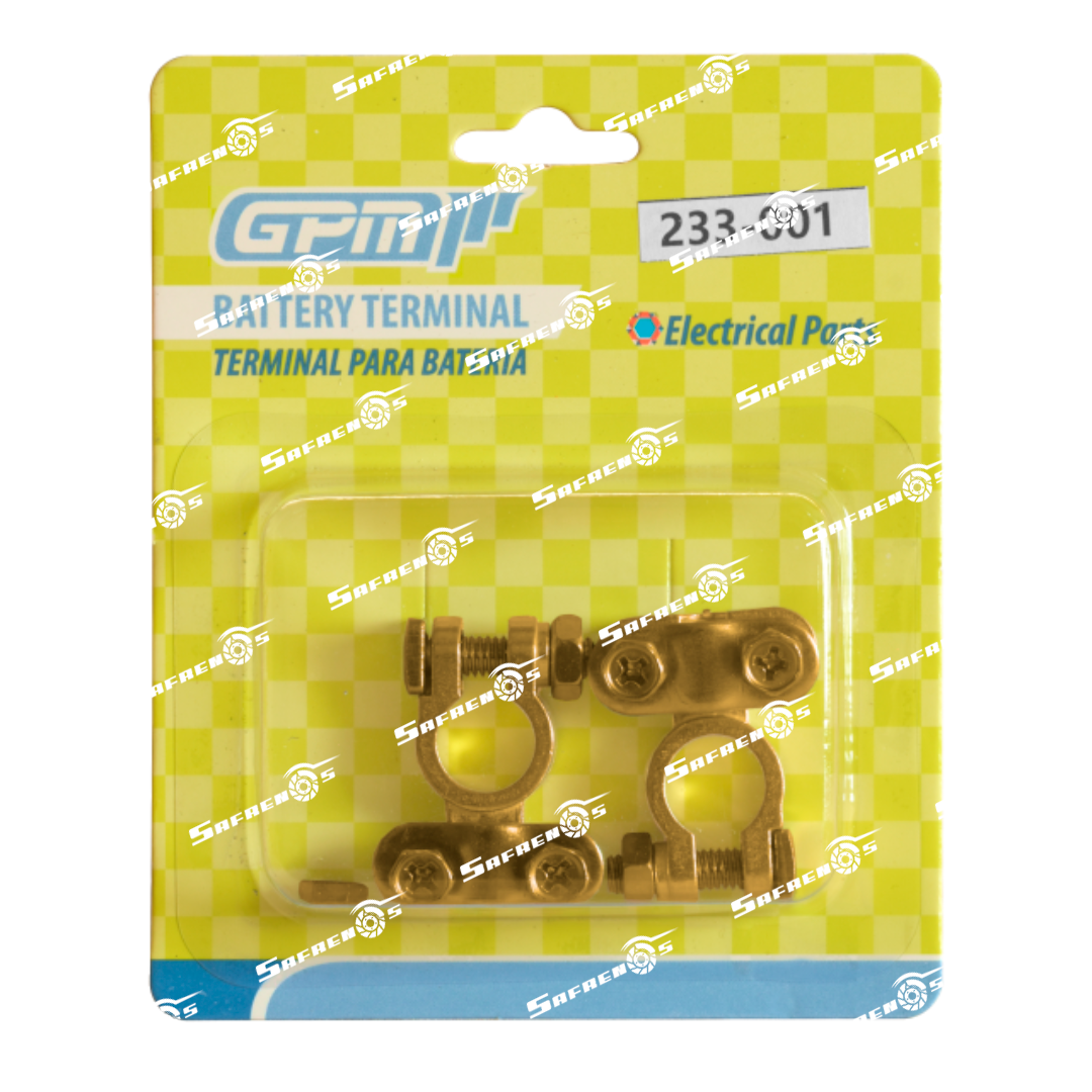 Terminal bateria 13MM zinc dorado (2PCS)HIUNDAY-KIA-RENAULT