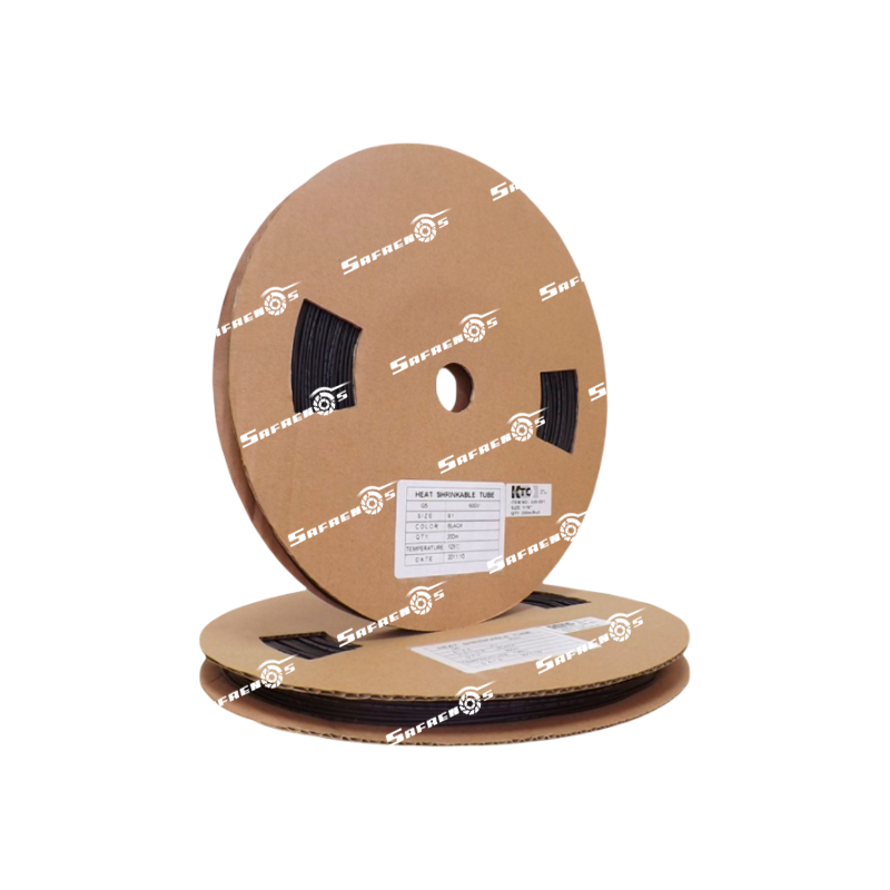 Termoencogible Negro 3/16" Rollo por 100M (4.5 mm Ø)