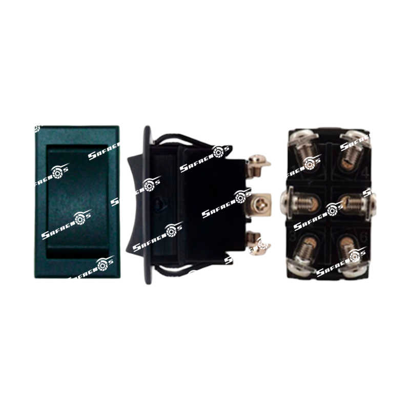 Switch Tecla 2-GOLPES 6-PATAS Tecla Negra (4.3 x 2.5)