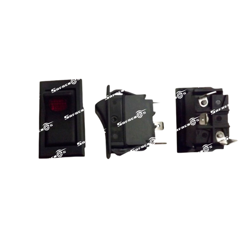 Switch Tecla 1-GOLPE 3-PATAS 24V Tecla Piloto Rojo (4.3 x 2.5)