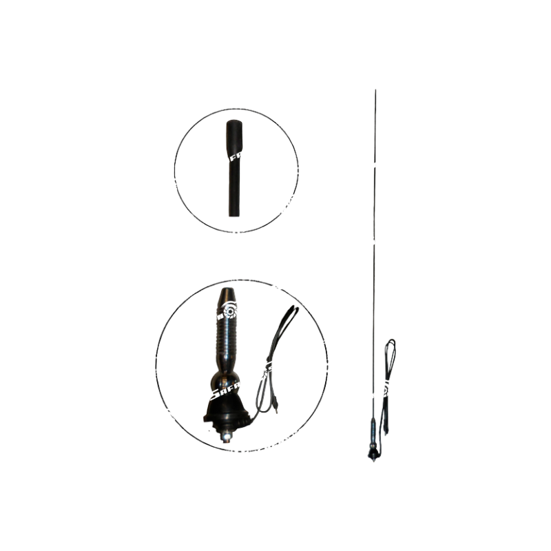 Antena Semi-Patrullera Negra 6.758 ft, 2.06 M