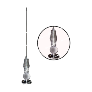 Antena Patrullera Metálica con Base Kit (Base+ Latigo) 70.50", 1.79mts