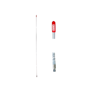 03 Latigo Antena Blanco con Capucho Rojo “decoration” 8.5 x 1220 mm (0.34"X48.04")