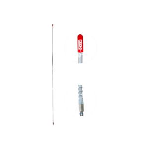 Latigo Antena Blanco con Capucho Rojo 8.5 x 930 mm
