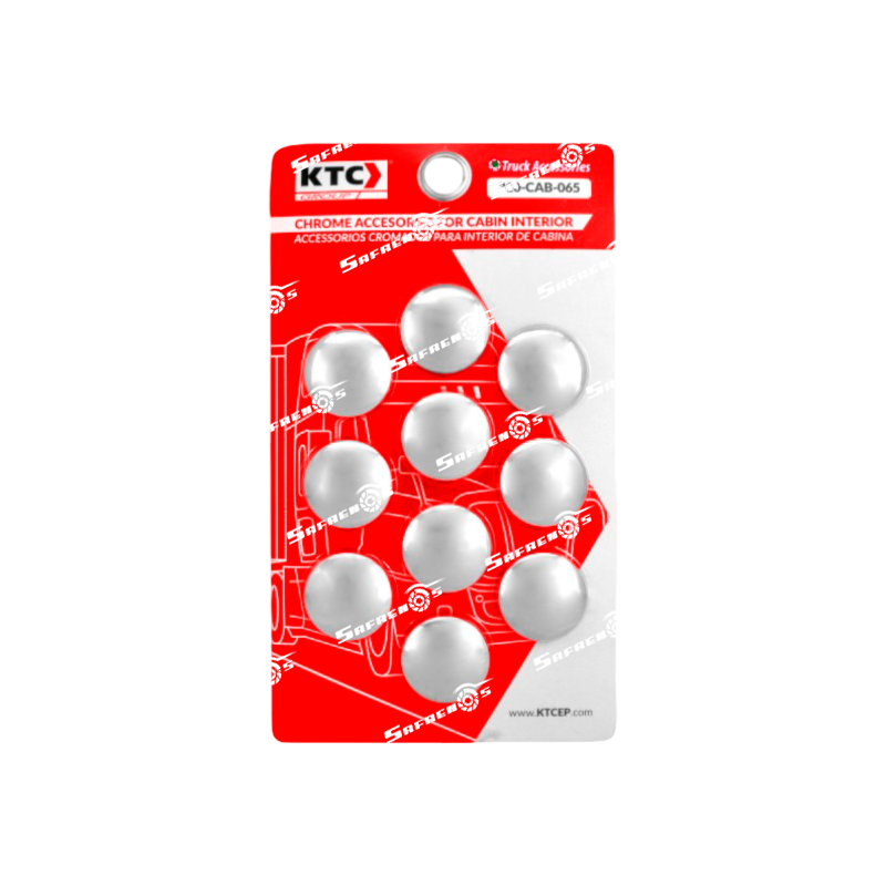 Cubierta en ABS Cromado para Botones de Tapicería para Kenworth