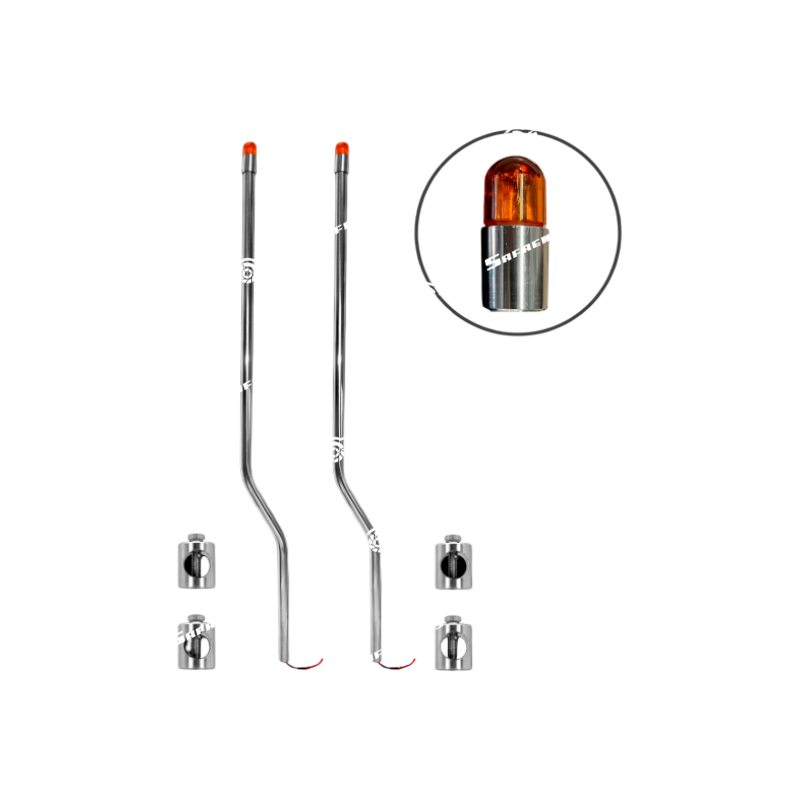 Guias de Bumper Acero INOX (48"-1.21 Mtros) 2 Piezas Kit