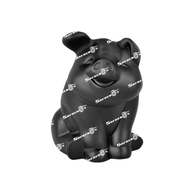 Cerdito Sentado Negro para Capot Aplica