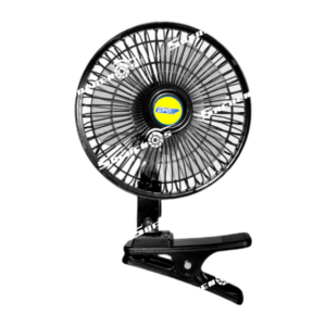 Ventilador Metálico Oscilante con Aspas en Plastico, Clip 6" y Encendedor 12V