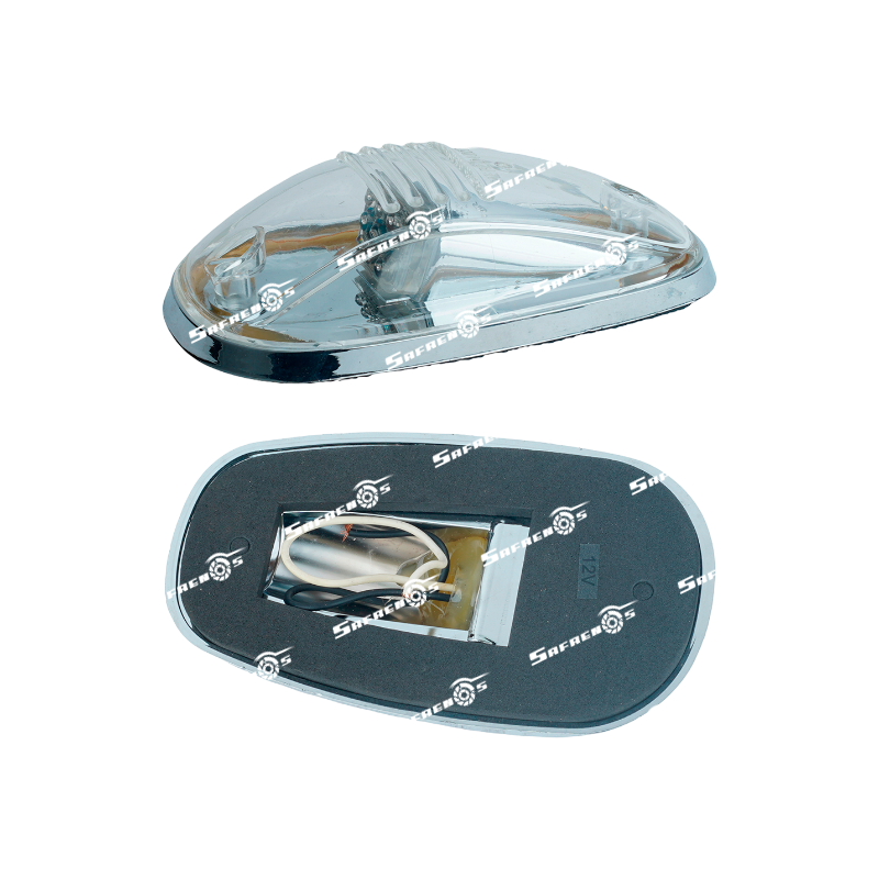 Lámpara de Cabina Pequeña Lente Cristal 9 LED Verde 12V