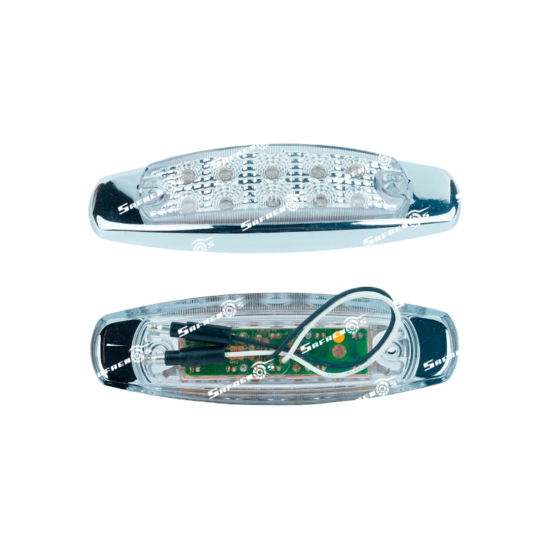 Lámpara Lateral Demarcadora 12V 4.84PULGADAS 10 LED Ambar Lente Cristal Diamond - 4.84PULGADAS