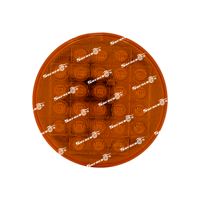 Stop Redonda 4" 26 LED Ambar Funcion Dinamica para Usar con Conector Inyección 12V