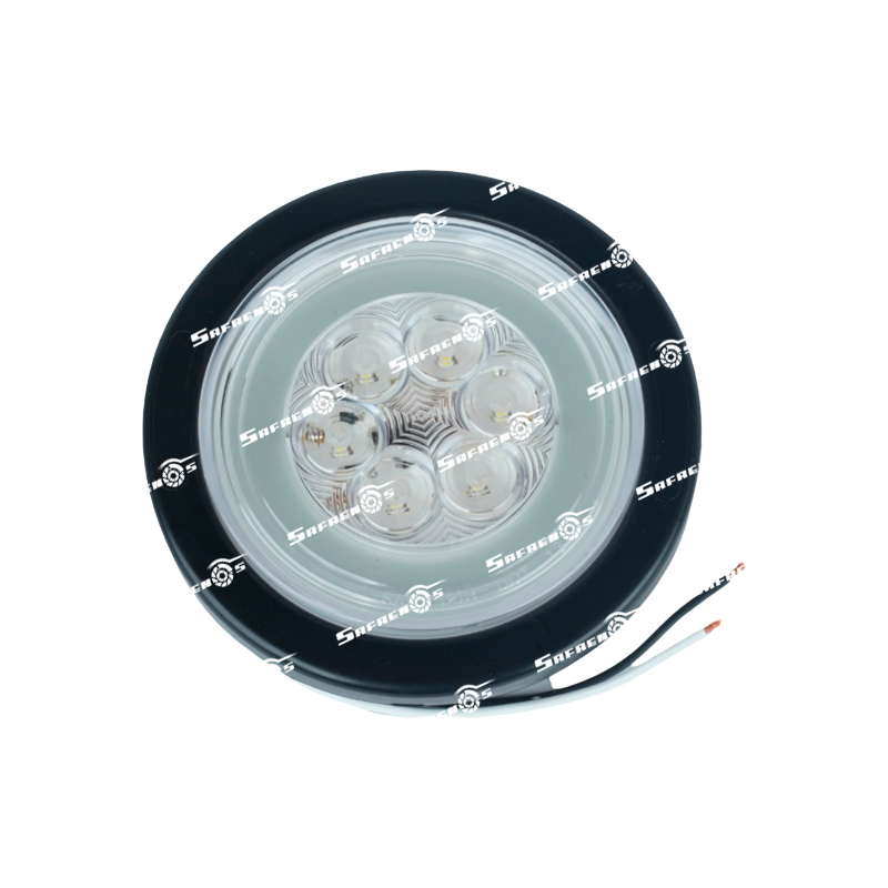 Stop 4" Glo Light Blanca con Caucho y Cable Soldado 12V