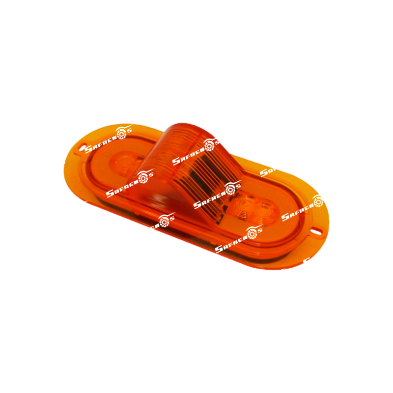 Lámpara Demarcadora Ovalada Glo Light 14 LED Ambar 24V