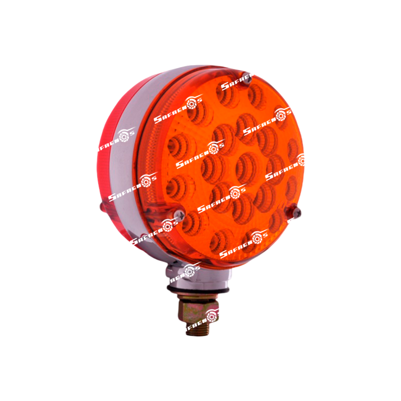 Semáforo Redonda 1 Tornillo 42 LED Ambar, Rojo Diamante