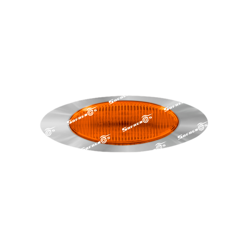 Lámpara de Marcadora 16 LED con Bisel Cromado en ABS y Cables 12V