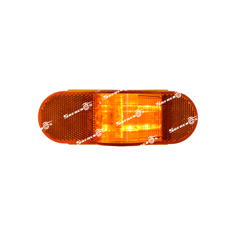 Lámpara Demarcadora Ovalada 9 LED Ambar 12V