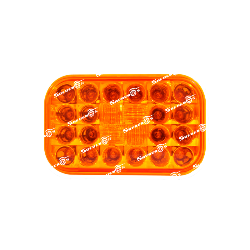 Stop Rectangular 24 LED Ambar 12V