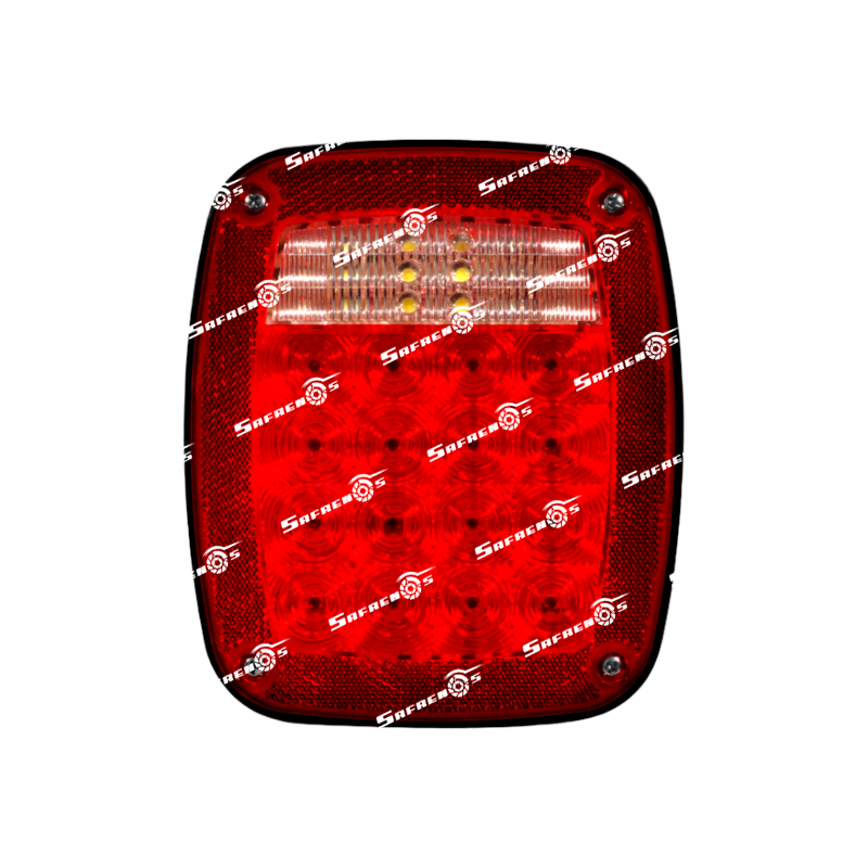 Stop Izquierdo 37 LED Rojo, Blanco con 3 Tornillos Universales, Luz Placa y Cables 12V