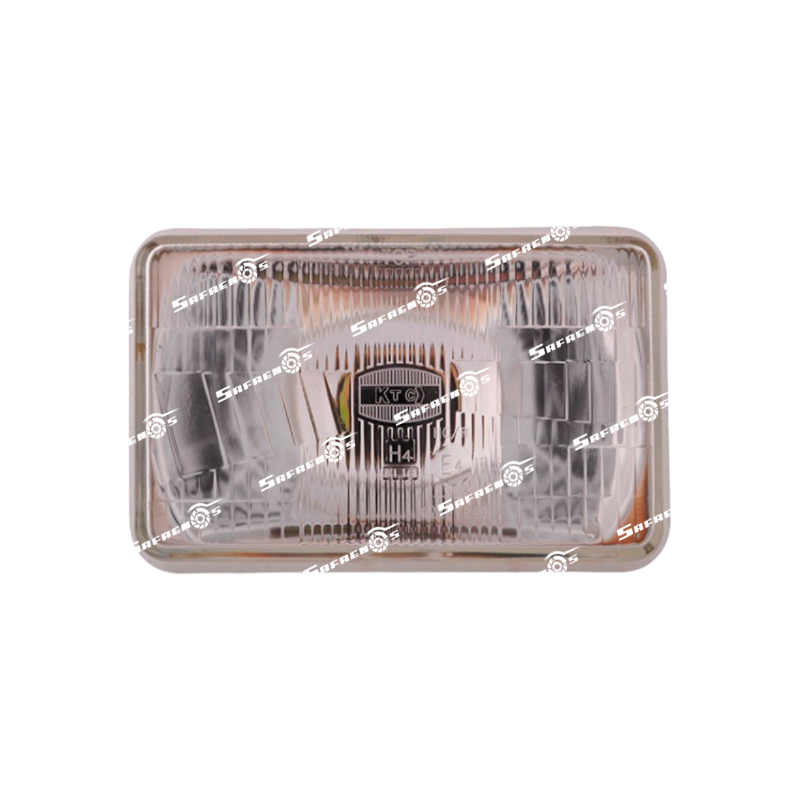Optica Rectangular 6” X 4” con Bombillo Auxiliar, Reflector de Metal