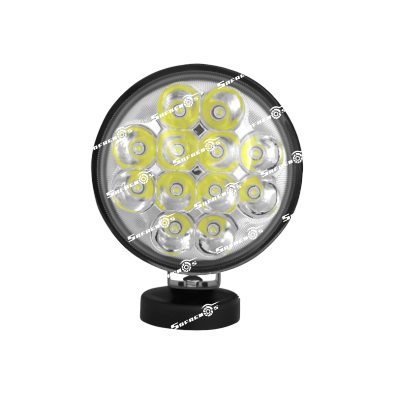 Unidad Redonda 5" 12 LED 1850 lm Alto/Bajo con Soporte 9-32V