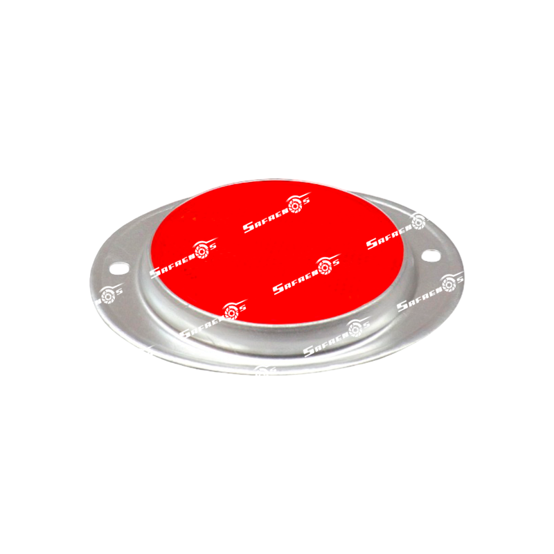 Reflectivo Redondo 3 3/16" Rojo con Base Aluminio