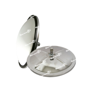 Espejo en Acero Inoxidable Convexo Burbuja 8 ½" Tornillo Central y Platina en L (330-6309S)