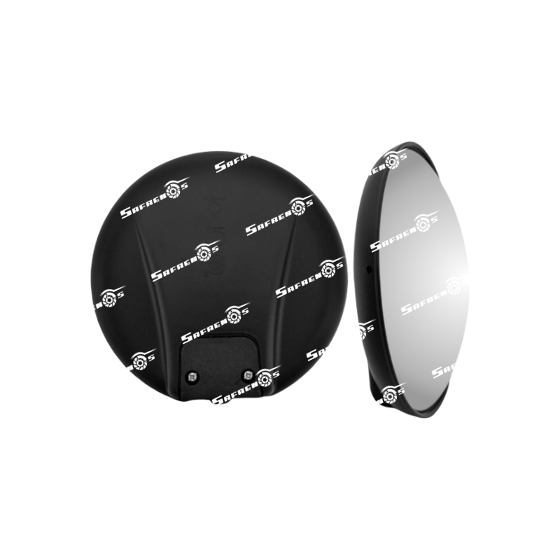 Espejo Frontal Auxiliar Redondo en ABS Negro para Isuzu, JAC 10 1/4”