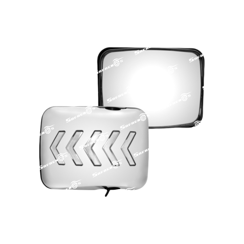 Espejo Lateral Auxiliar Cromado "universal" para Isuzu FTR (220mmX170 mm) con Luz LED 24V