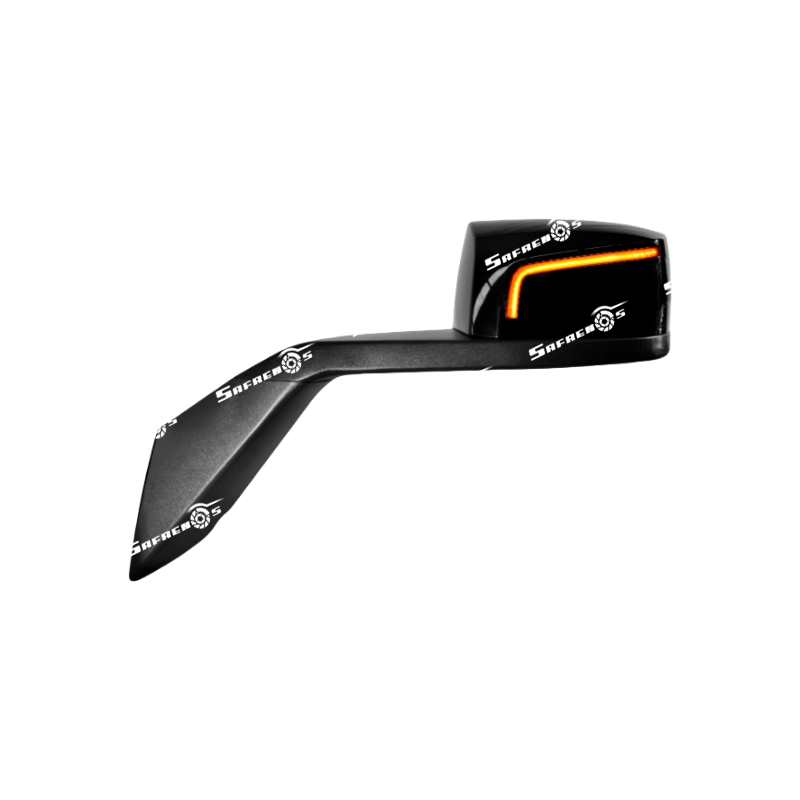 Espejo Cromado Negro con Luz para Capot para Volvo Izquierdo Vnm,vnl,vnx
