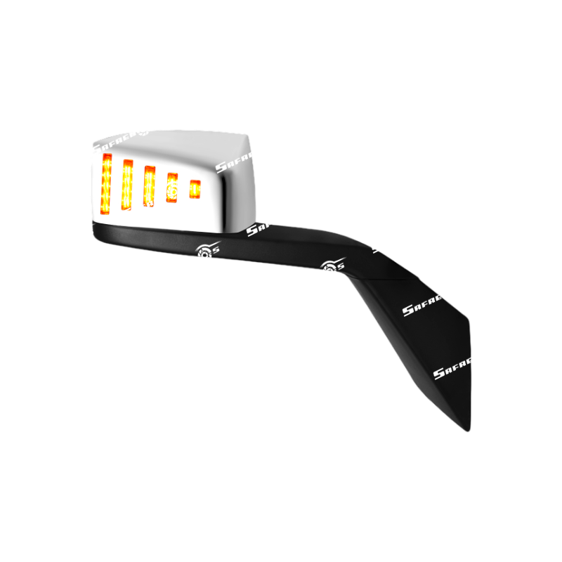 Espejo Cromado para Capot para Volvo Vnm,vnl,vnx, Derecho con Luz LED Atras y Adelante