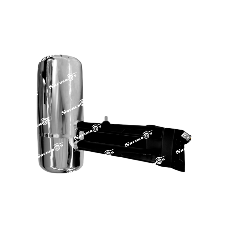 Espejo Lateral Principal Cromado para Kenworth T880, T680 Eléctrico, Desempañador Derecho