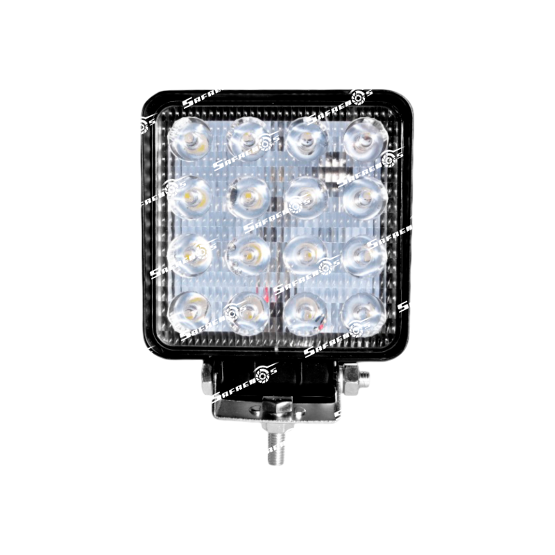 Lámpara Rectangular de Trabajo 6 LED Blanco con DRL Blanco Luz Spot 1200 lm 9-32V 112 x 77 x 62 mm