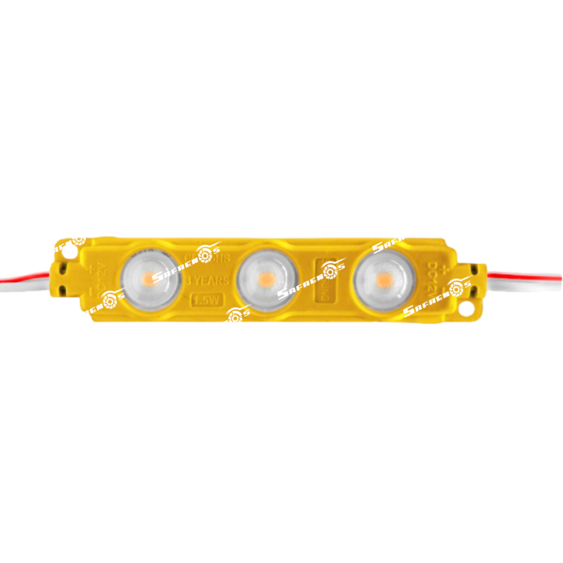 Módulo 3 LED 3030 Ámbar PVC 330-360 24V