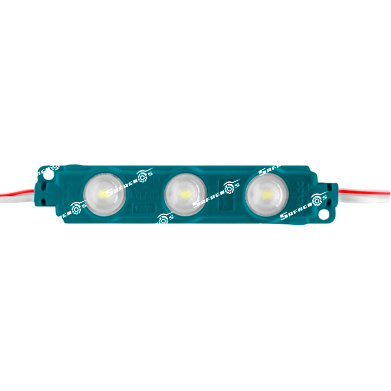 Módulo 3 LED 3030 Verde PVC 330-360 24V