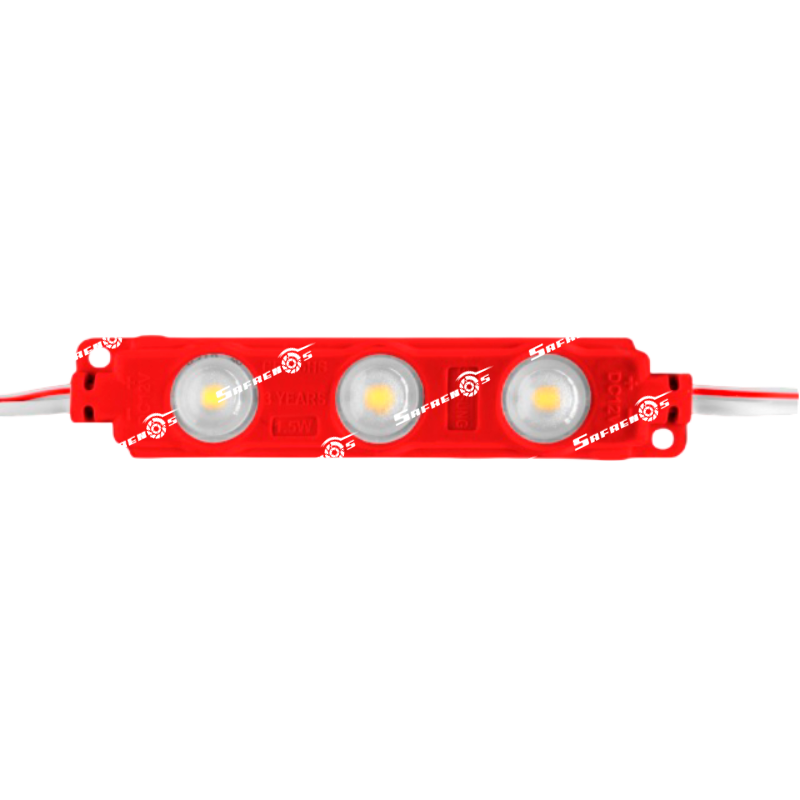 Módulo 3 LED 3030 Rojo PVC 330-360 24V