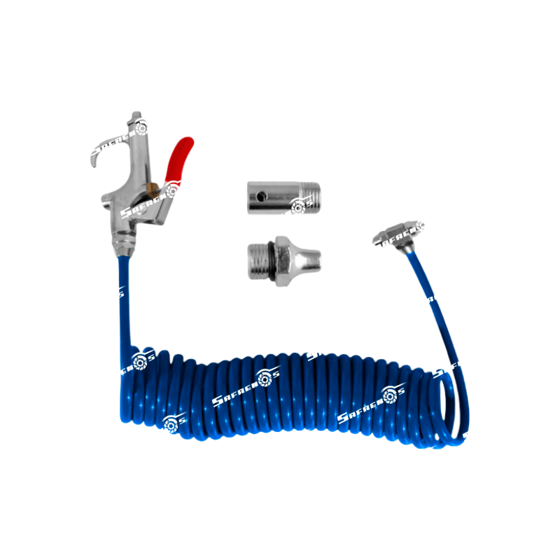 Kit Pistola de Soplado de Aire, Manguera Blue, 4.5MTS