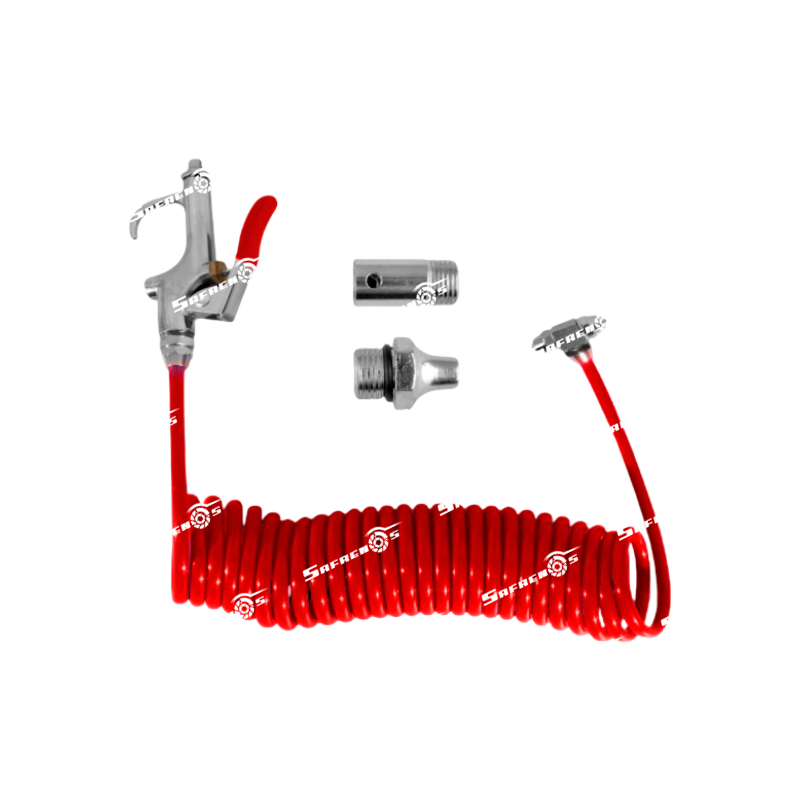 Kit Pistola de Soplado de Aire, Manguera Roja 4.5MTS
