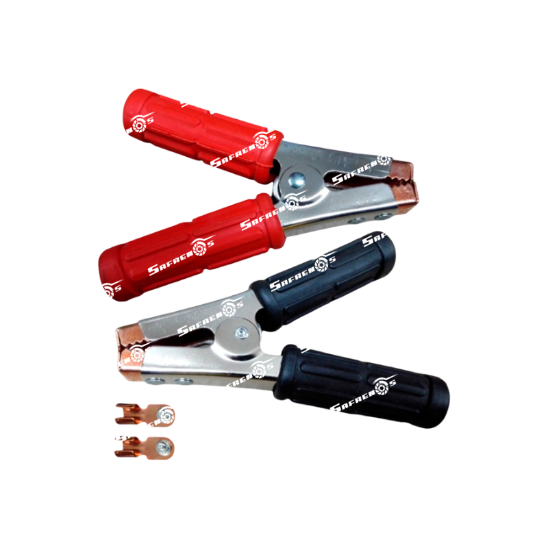 Pinzas en Cobre (Set) para Cables Auxiliares Rojo y Negro